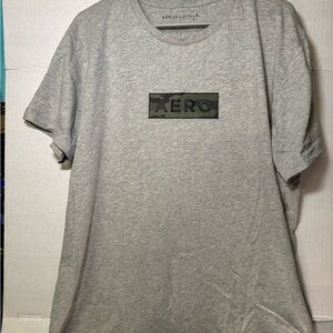 Aeropostale AERO Graphic T-Shirt Gray Camo Logo XL